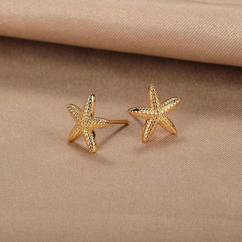 Étoile de Mer – Vintage Starfish Stud Earrings