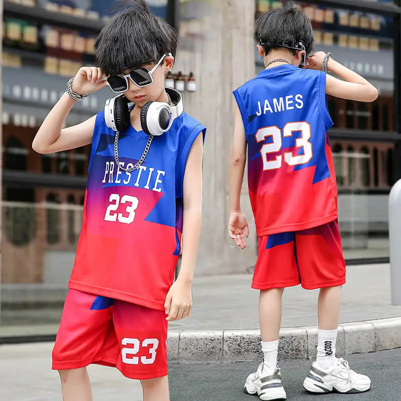 Kids Basketball Jersey – Quick-Drying, Team Training Uniform, Boys & Girls Sportswear