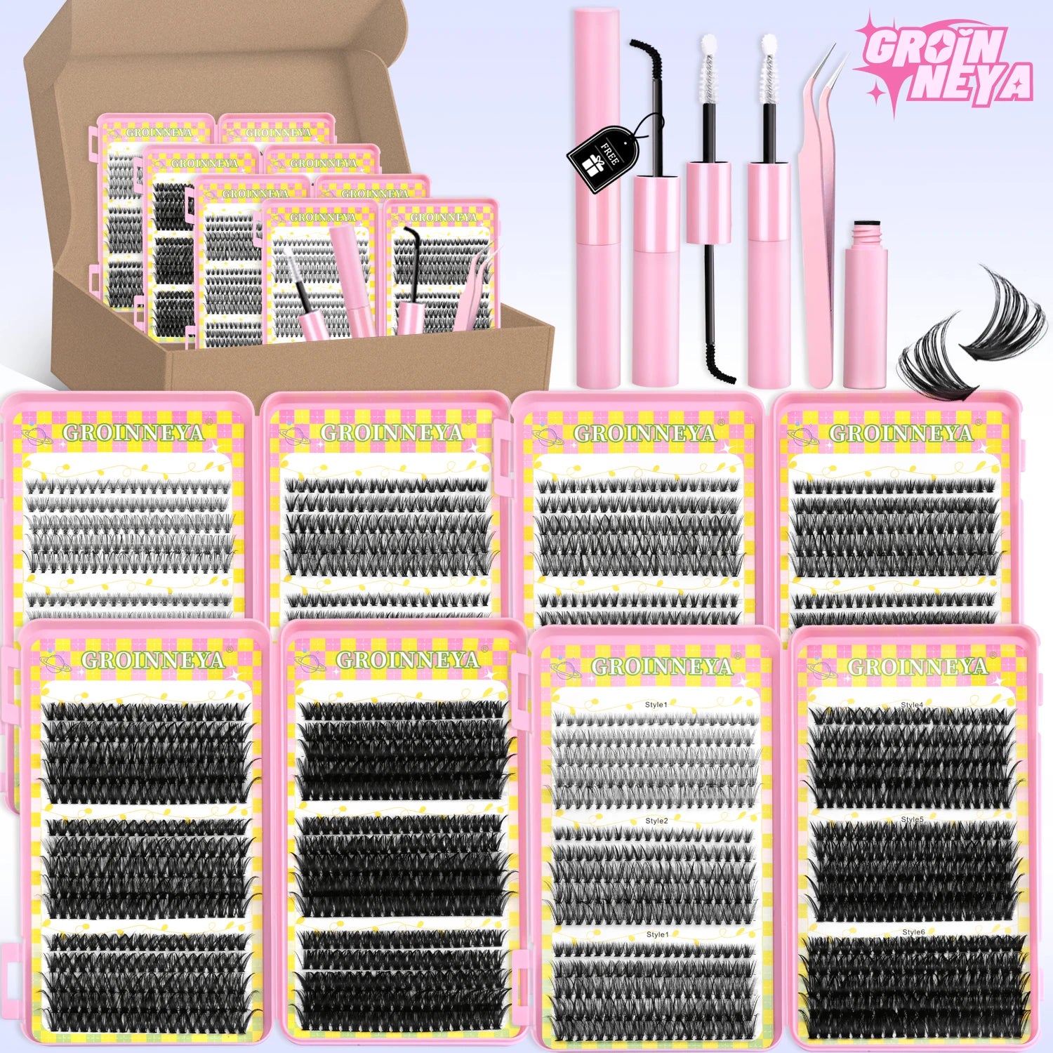 Clusters Lashes Book – High Capacity, Mixed Styles 10–16mm, Mega Volume, Wispy Cluster Lashes