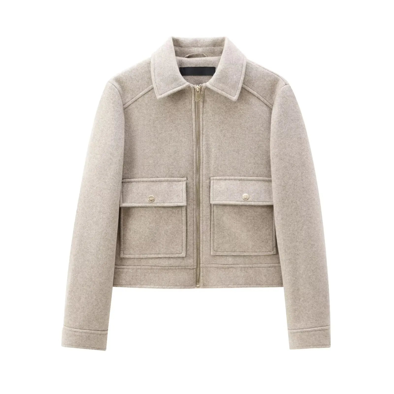 Veste Femme Zippée – Manches Longues, Poches, Automne/Hiver, Style Urbain Élégant
