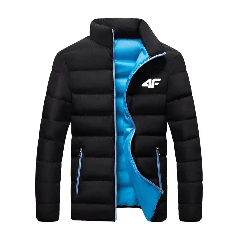 Men's Cotton Coat – Casual, Lightweight, Warm, Stand Collar, High Quality