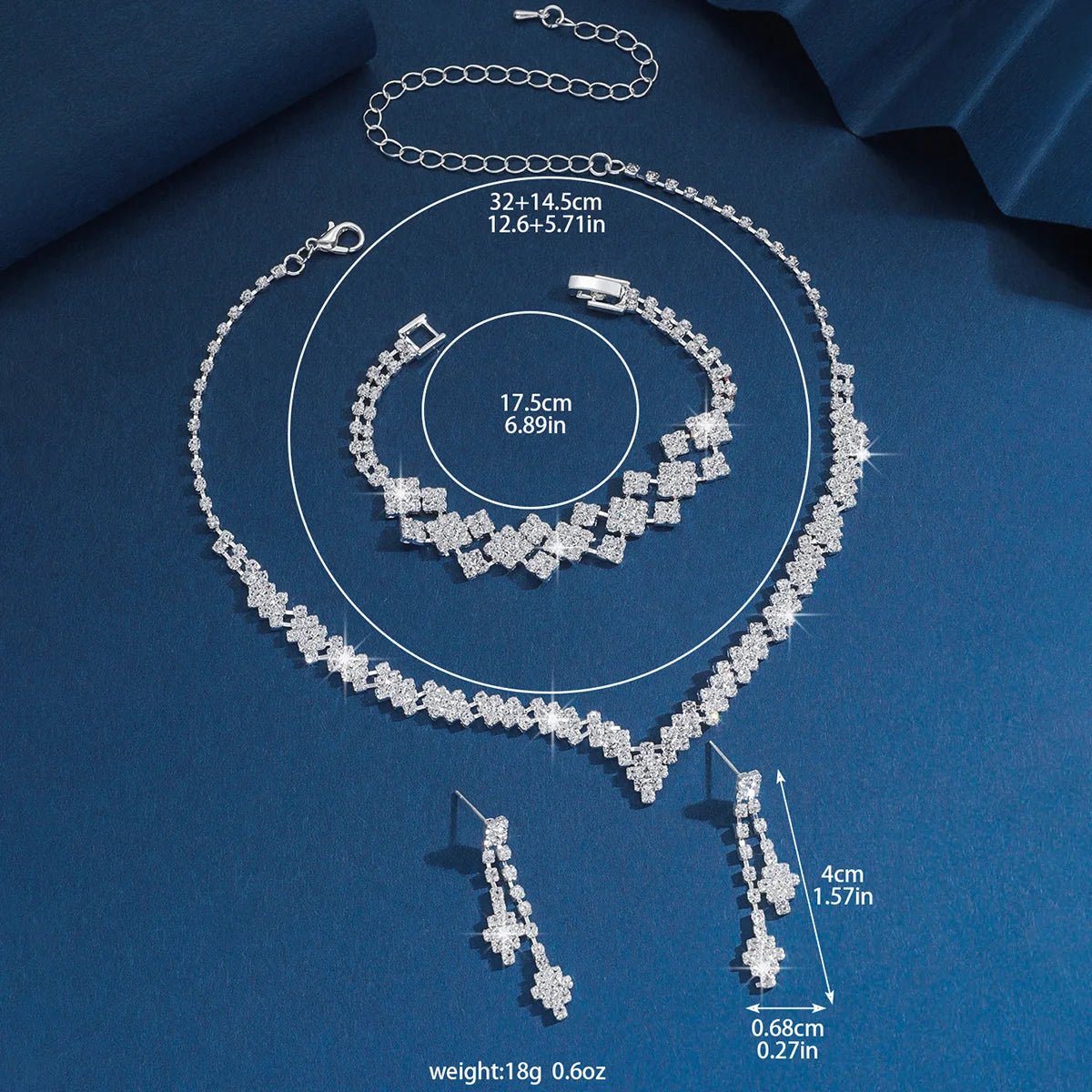 Éclat de Fête – 4/3-Piece Wedding Jewelry Set