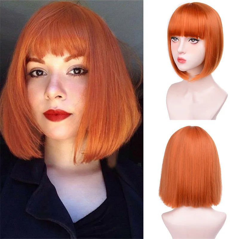 Red Synthetic Wig – Long Wavy, Natural Hairline, Heat-Resistant, Daily/Party/Cosplay