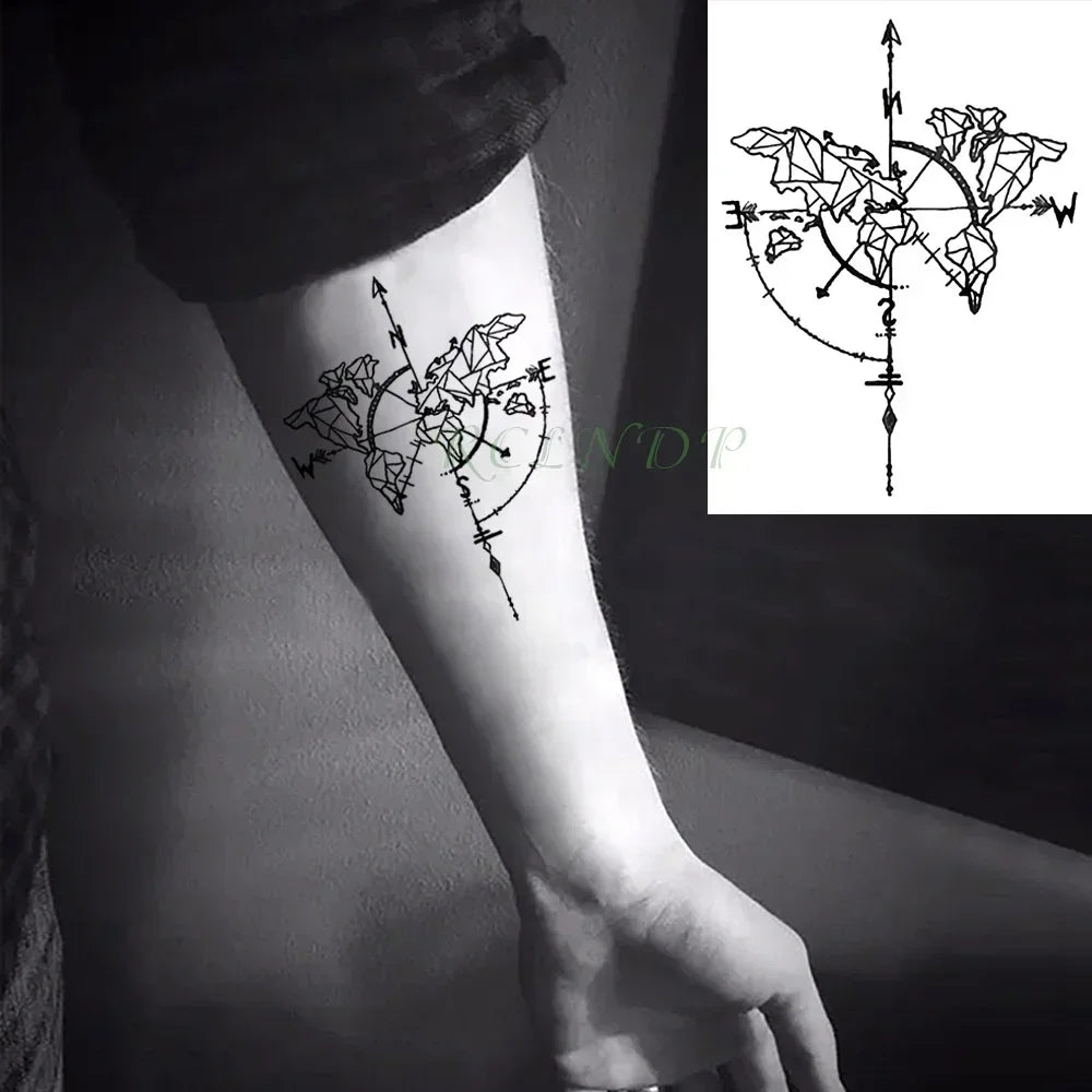Waterproof Temporary Tattoo – Heartbeat Line, Small, Body Art for Women & Girls