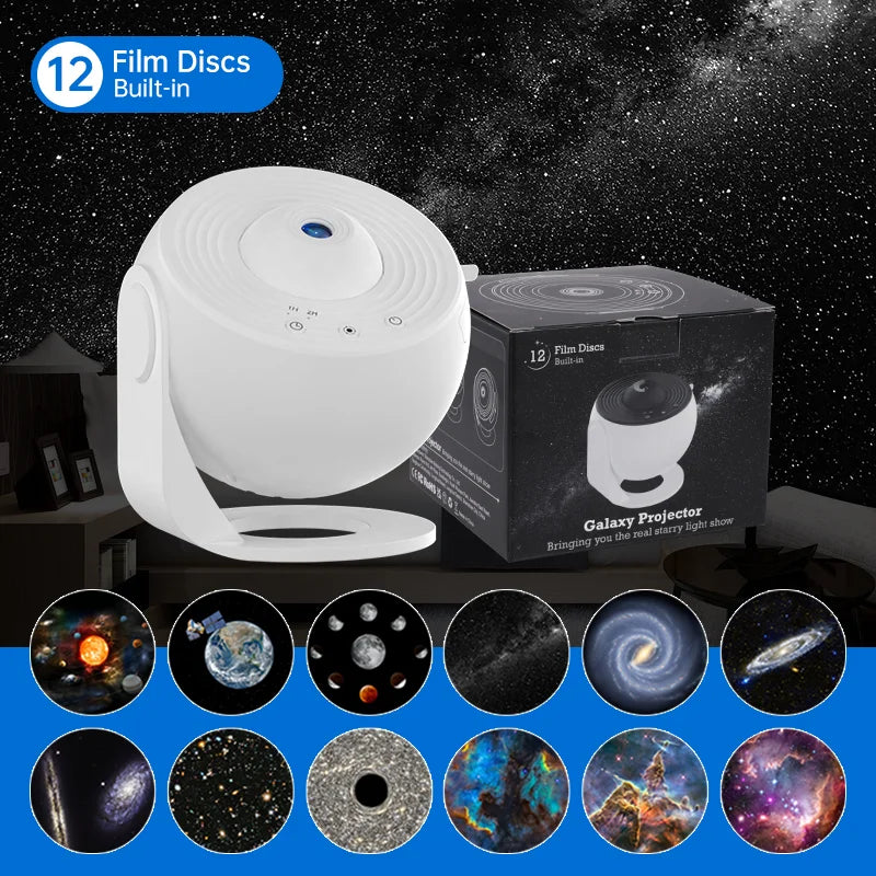 Galaxy Starry Sky Projector Lamp with 360° Rotation