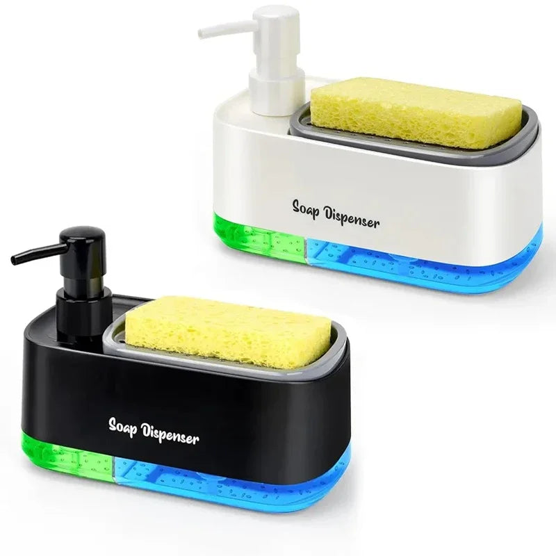 2-in-1 Hand & Dish Soap Dispenser with Sponge Holder