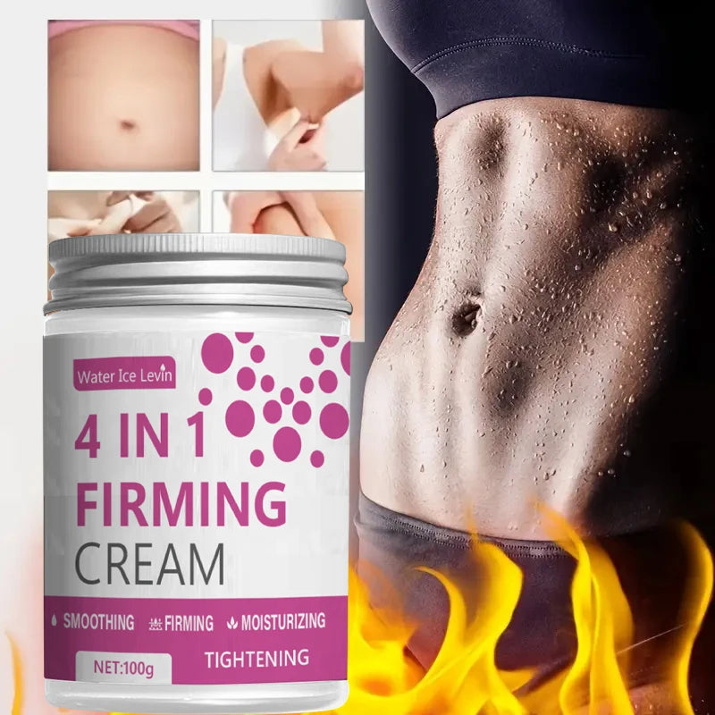 4-in-1 Firming Cream – Ginger, Aloe Vera & Coffee, Moisturizing for Abdomen, Arms & Legs