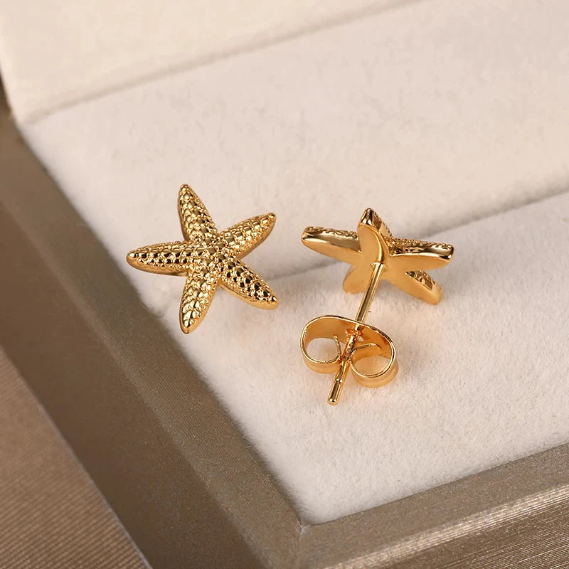 Étoile de Mer – Vintage Starfish Stud Earrings