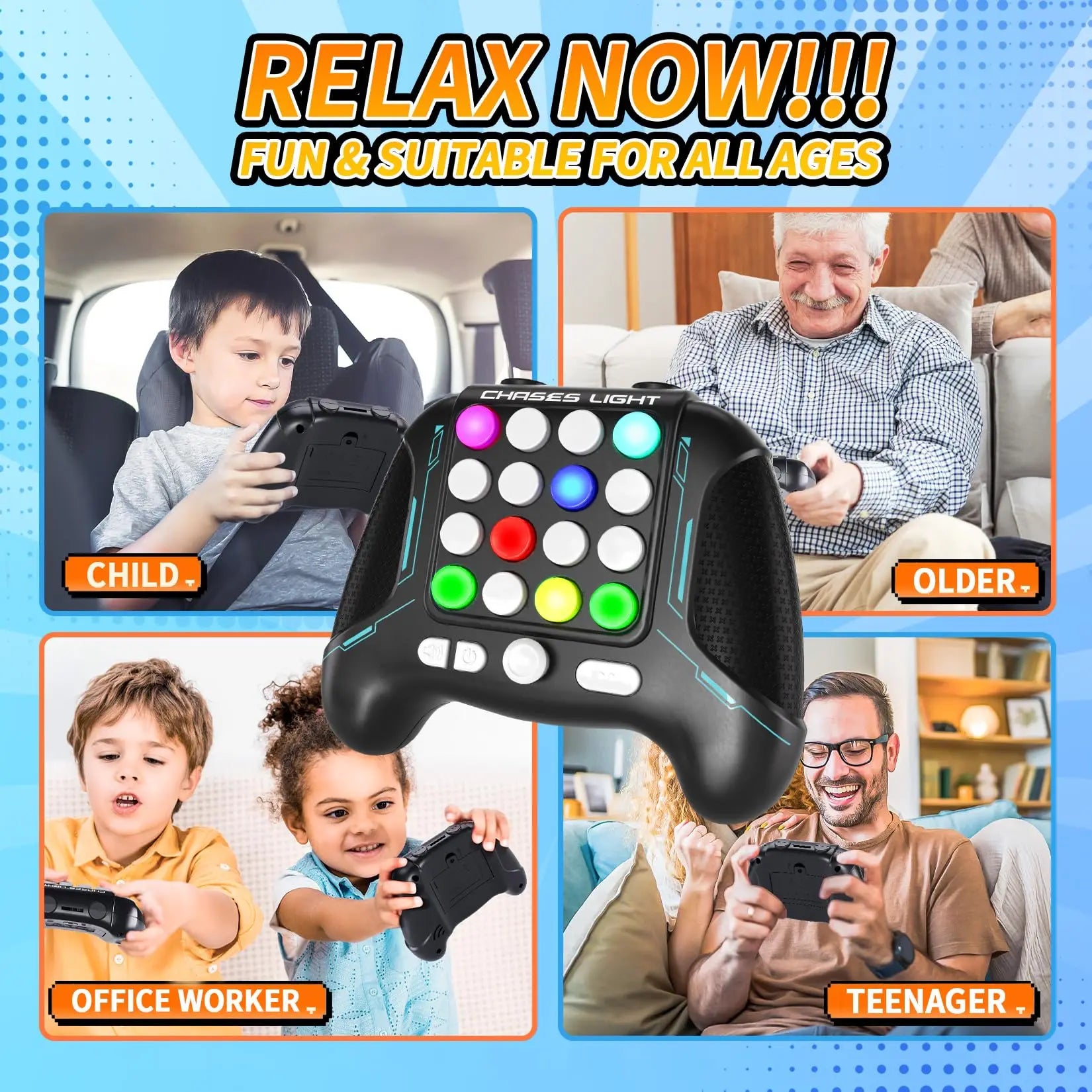 Chases Light Up Electronic Game Console – Fidget & Stress Relief Toy