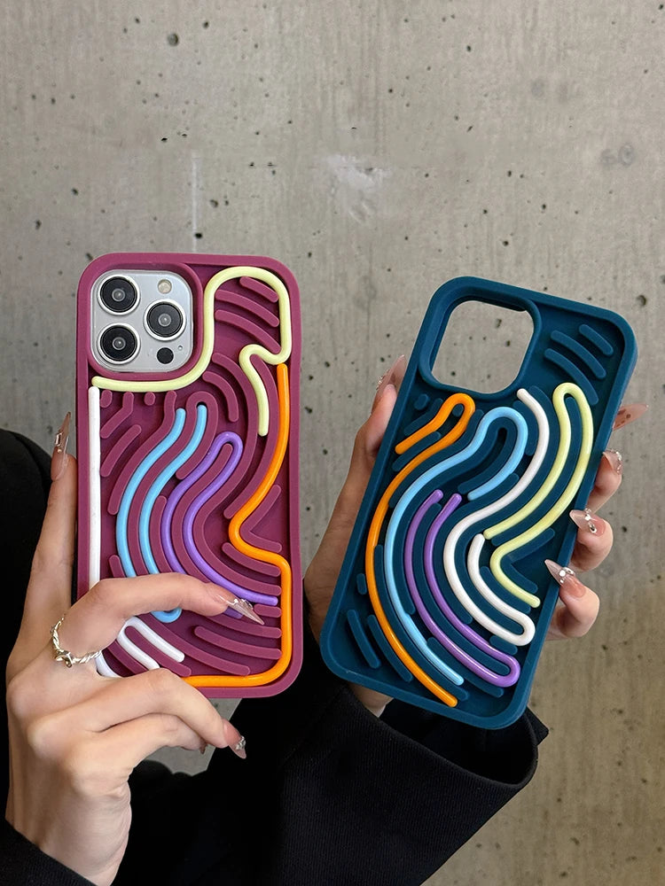 Funny Silicone Sensory Decompression iPhone Case for iPhone 11–17 Pro Max