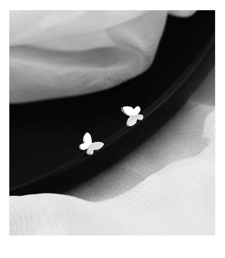 Papillon Mini – Sterling Silver Stud Earrings
