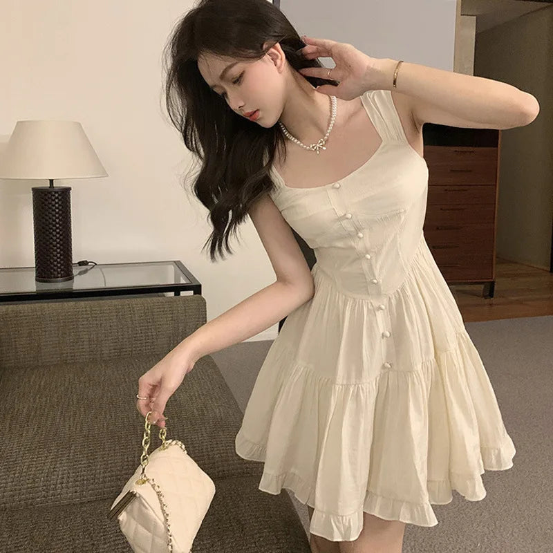 Slim Fit White Moonlight Dress