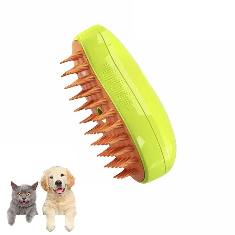 Cat & Dog Steam Brush – 3-in-1 Electric Grooming, Sprayer & Massage Comb