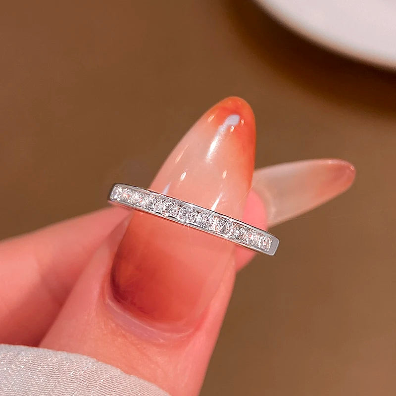2CT Moissanite Diamond Ring Set 925 Silver