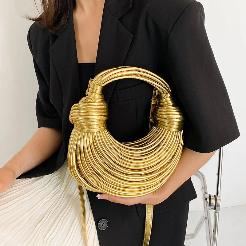 Gold Luxury Handbag – Designer Hobo & Evening Clutch