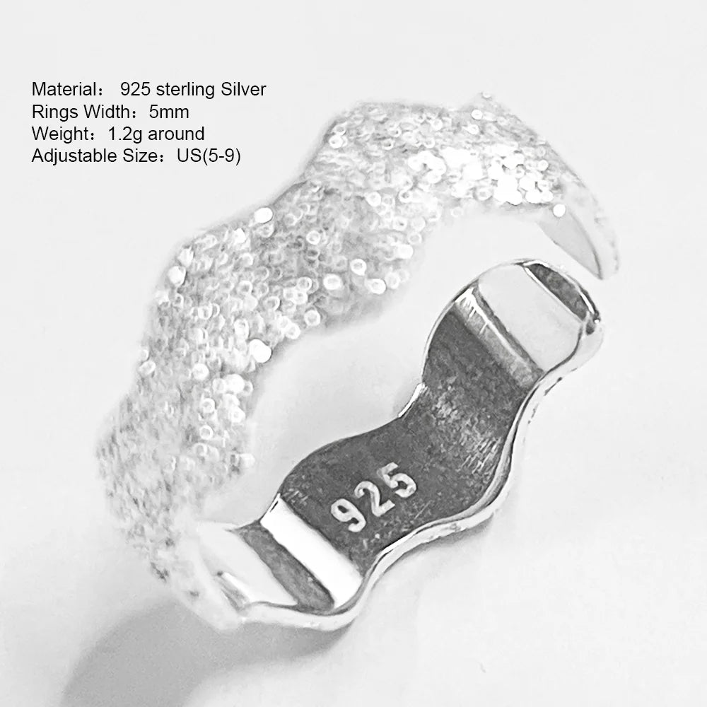 925 Silver Adjustable Wave Toe Ring for Women