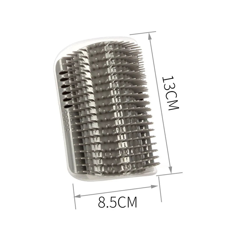 Cat Corner Brush – Hair Removal, Removable Scratcher, Grooming Comb