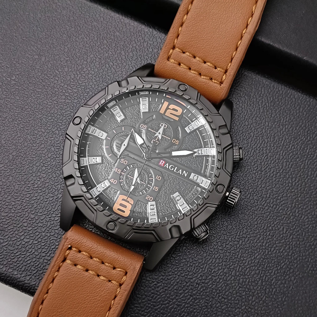 Men's Fashion Watch – Leather Strap, Top Brand, Wristwatch Gift