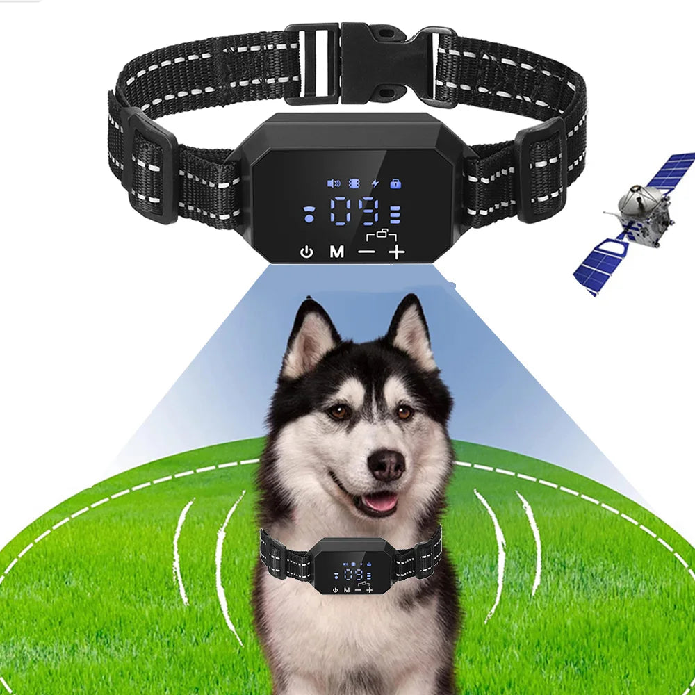 GPS Wireless Dog Fence – Rechargeable Collar, Outdoor, Waterproof, 100–3280 Ft