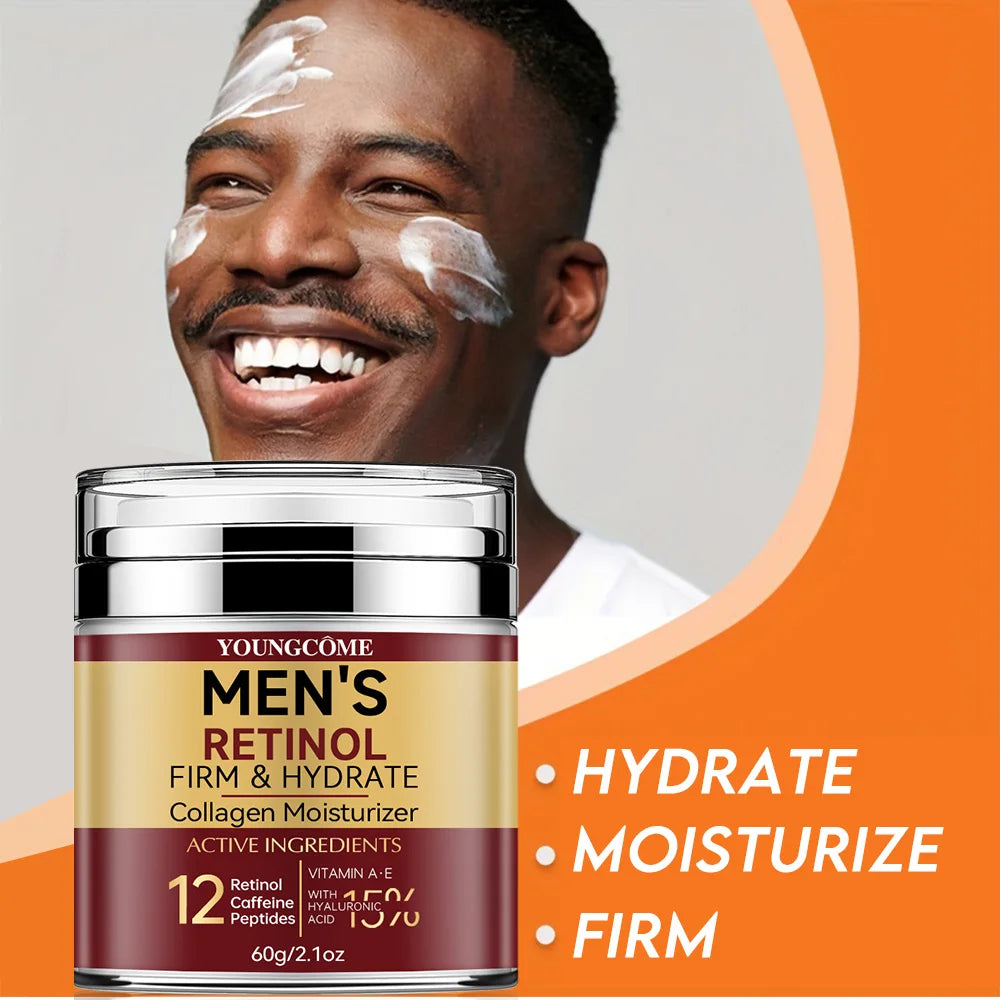 Men's Retinol Face Cream – Firming, Moisturizing, Collagen, Brightening, Wrinkle Smooth