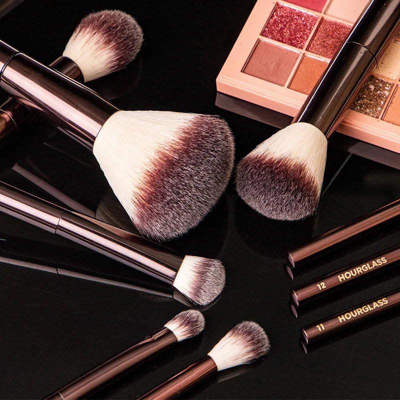 HOURGLASS Makeup Brush Set – Powder, Blush, Foundation, Eyeshadow, Concealer & Lip Brushes