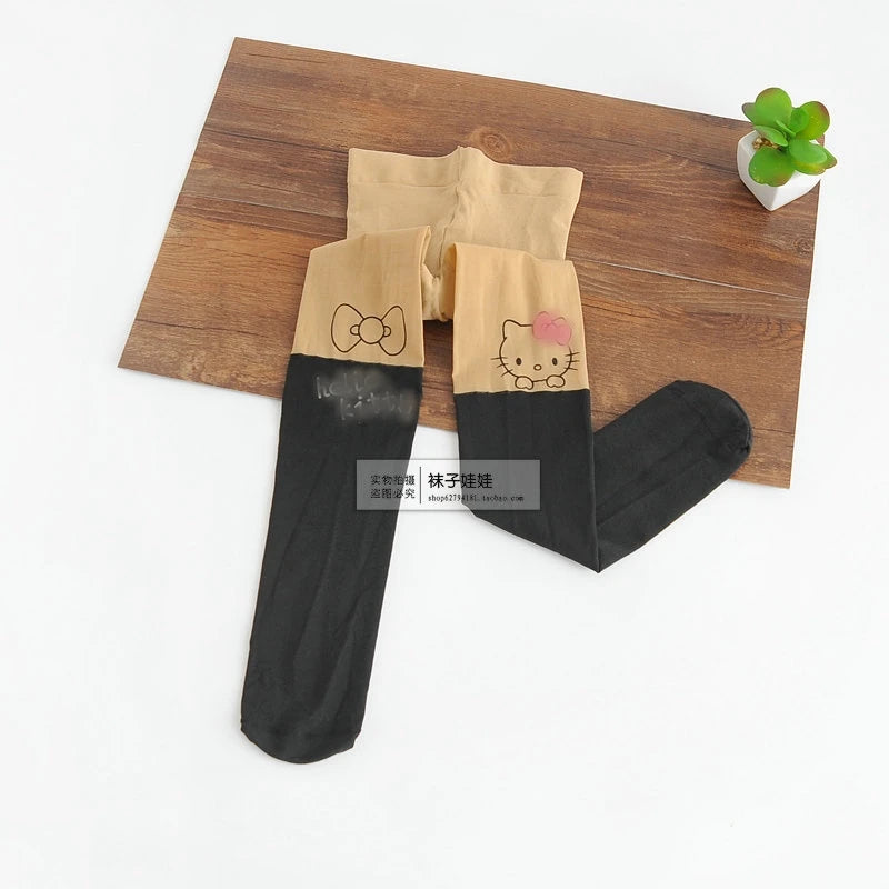 Kids Cartoon Tights – Warm, Spring/Autumn, Animal Print, Girls Stockings