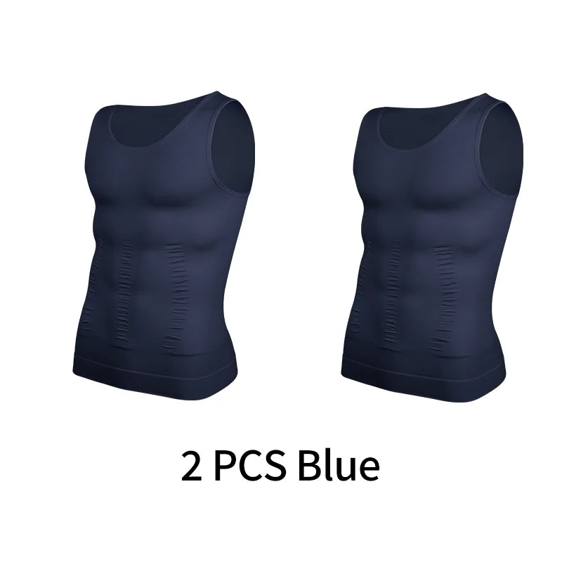 Men's Slimming Body Shaper Vest – Abs Control, Gym Workout, Compression Tank Top, Sleeveless