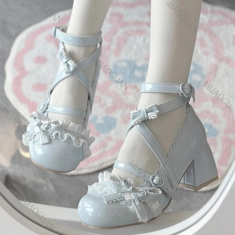 Lolita Mary Jane Bow High Heels – 2025 Women's Princess Pumps