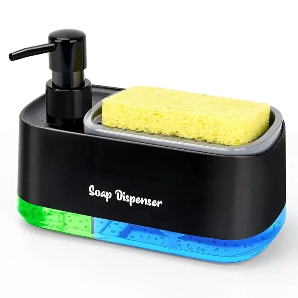 2-in-1 Hand & Dish Soap Dispenser with Sponge Holder