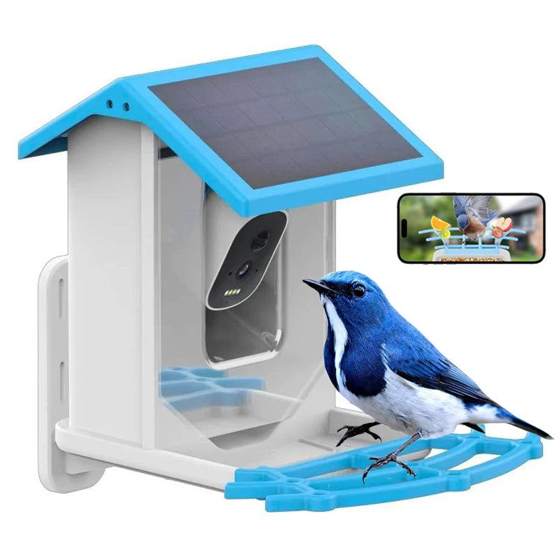 Smart Bird Feeder with Camera – 2K HD, AI Bird Identification, Solar Powered