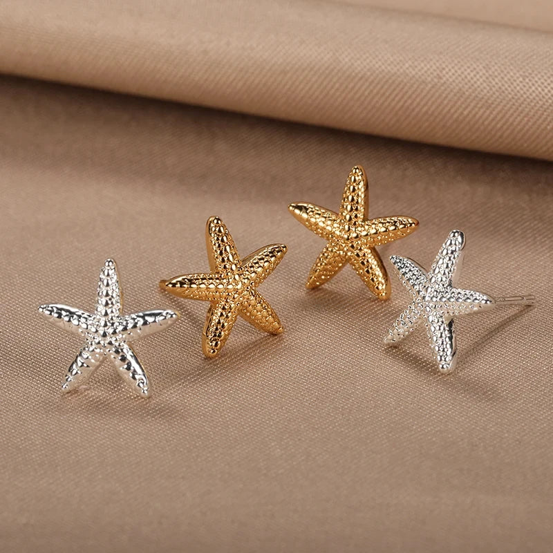 Étoile de Mer – Vintage Starfish Stud Earrings