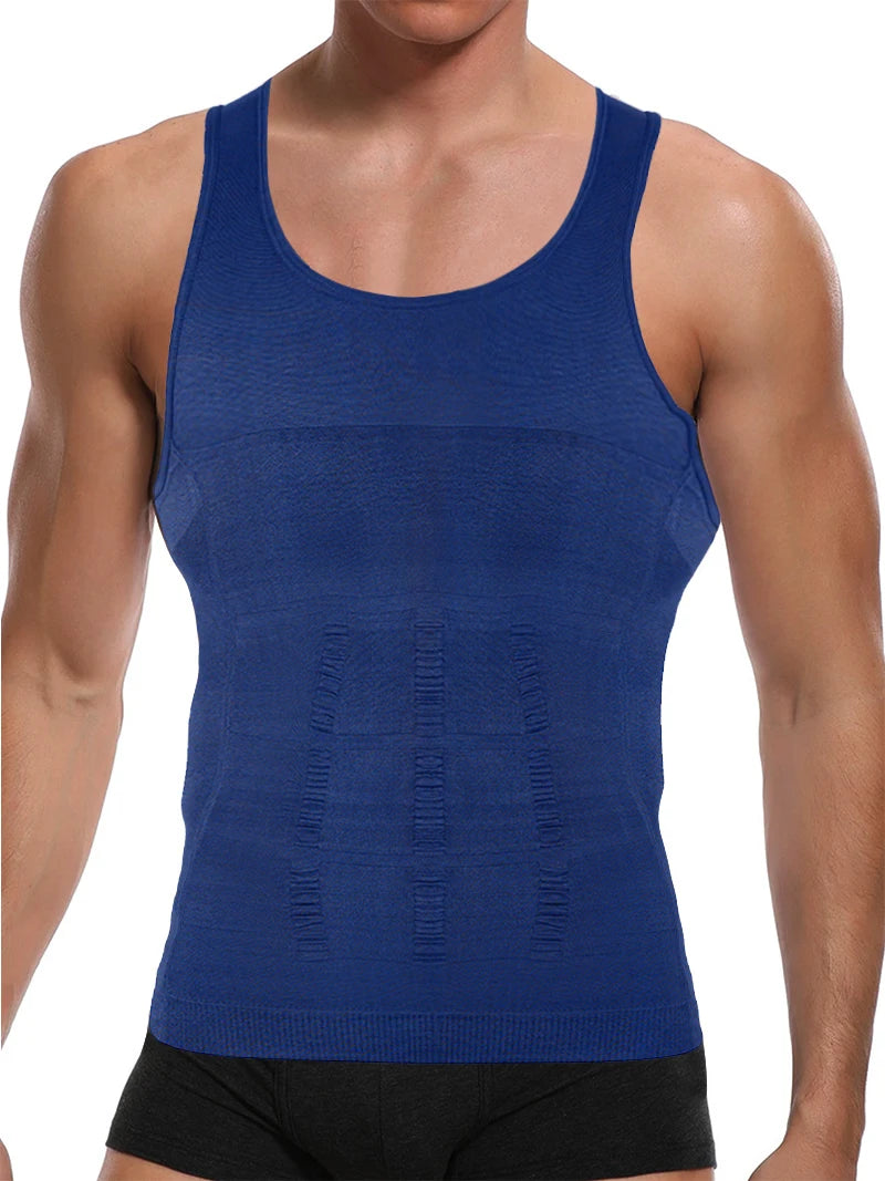 Men's Slimming Body Shaper Vest – Abs Control, Gym Workout, Compression Tank Top, Sleeveless