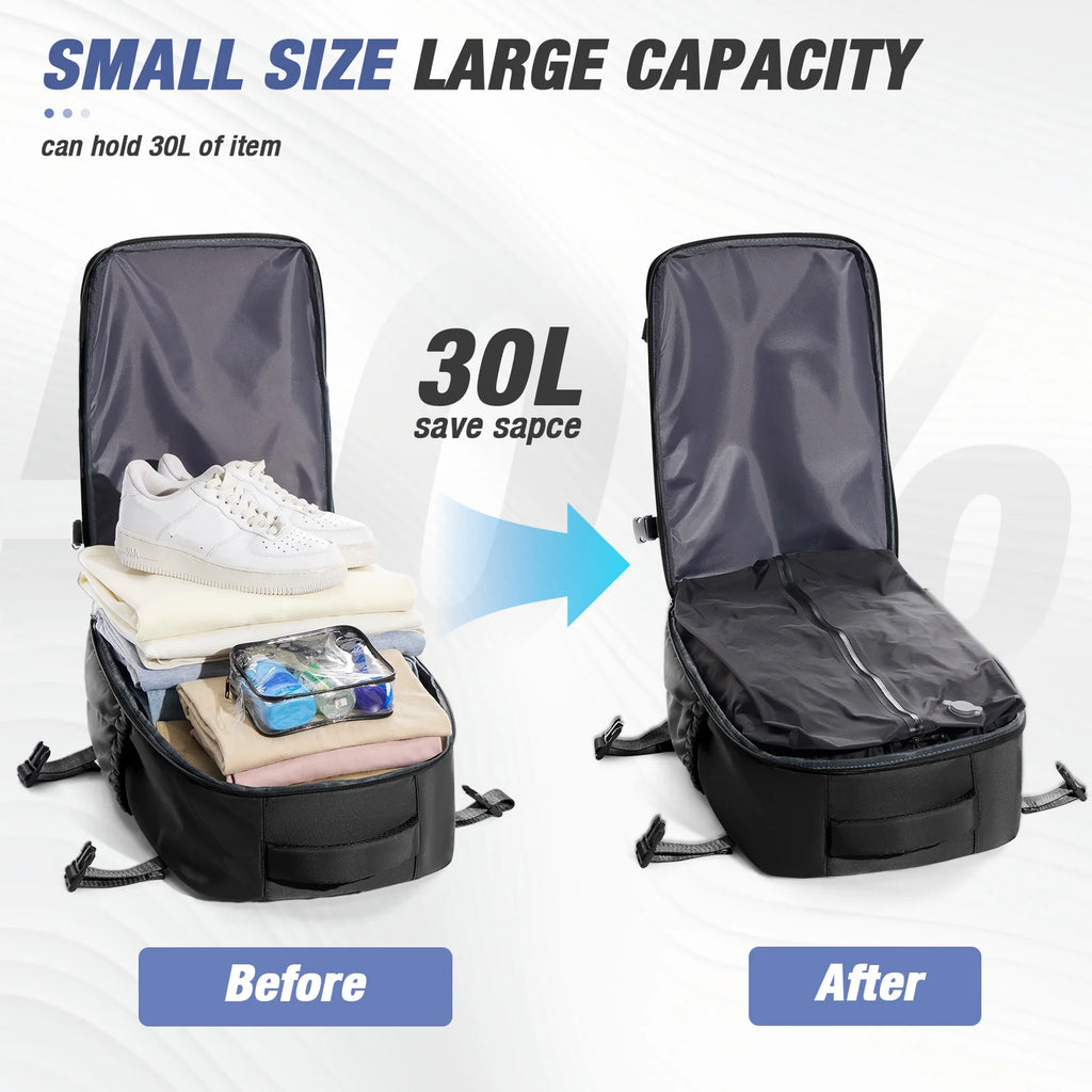 Travel Vacuum Storage Backpack – Compressed Clothes Bag