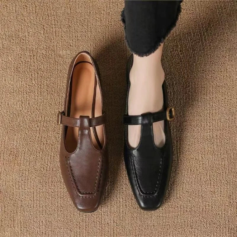 Women’s Hollow Square Toe Mary Janes