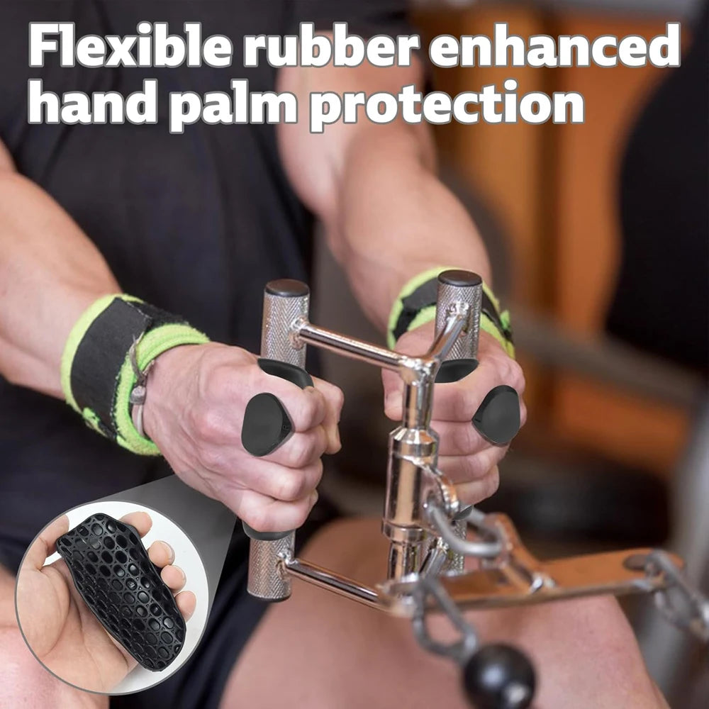 Anti-Slip Weight Lifting Grips & Pull-Up Hand Protector Gloves