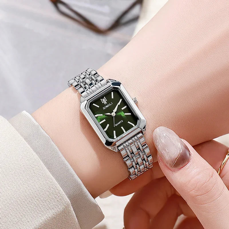 Élégance Carrée – Stainless Steel Quartz Watch