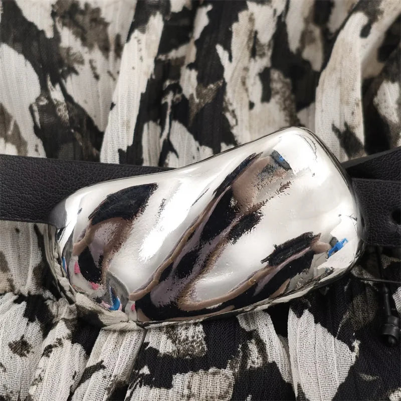 Women’s Autumn Printed V-Neck Mini Dress