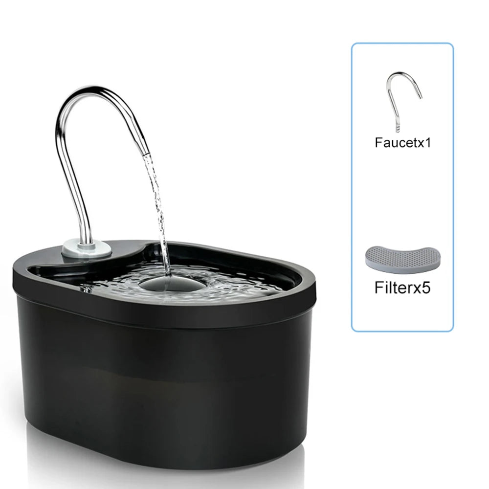 Pet Water Fountain 3L – LED, Ultra-Quiet, Filtered, Smart Automatic Dispenser for Cats