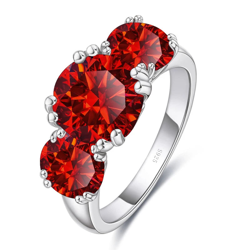 JoyceJelly 5Carat Total VVS 3EX Cut Moissanite Diamond Ring For Women Timeless Trends Sterling S925 Silver Jewelry Wedding Bands