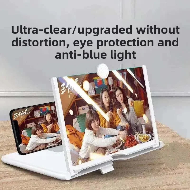18-Inch HD Mobile Screen Magnifier – 2X/3X Pull-Out 3D Holder