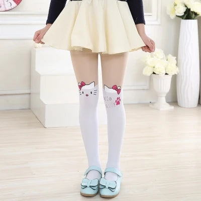 Kids Cartoon Tights – Warm, Spring/Autumn, Animal Print, Girls Stockings