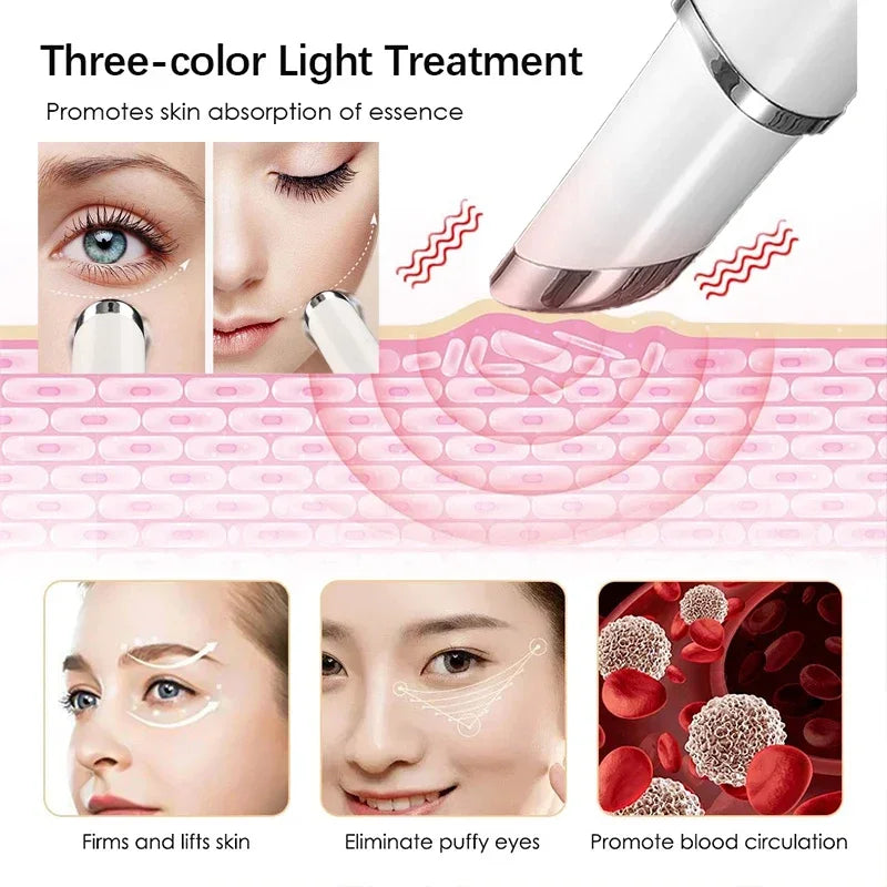 EMS Eye Beauty Device – Microcurrent, Light Therapy, Eye Lifting, Anti-Wrinkle, Dark Circle Removal