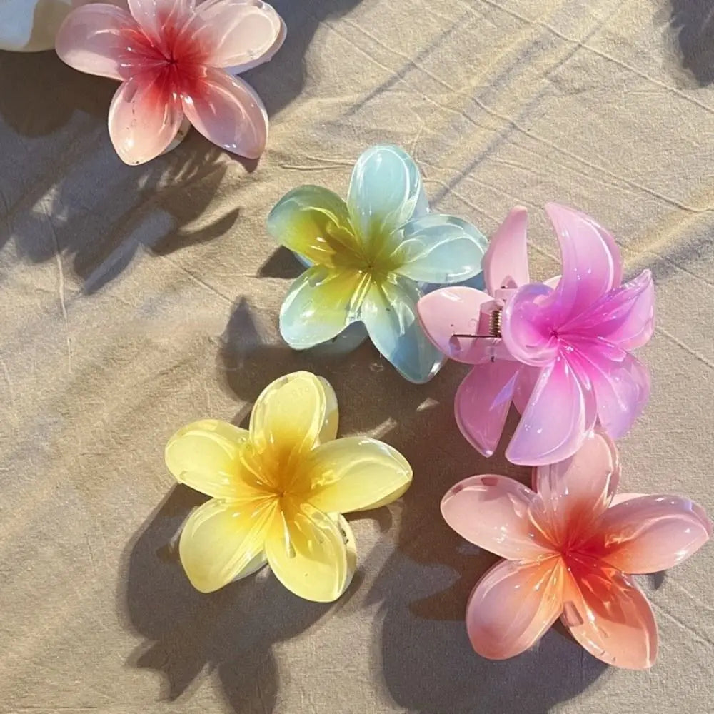 Plumeria Hair Clips – 4/8cm, Colorful Barrette
