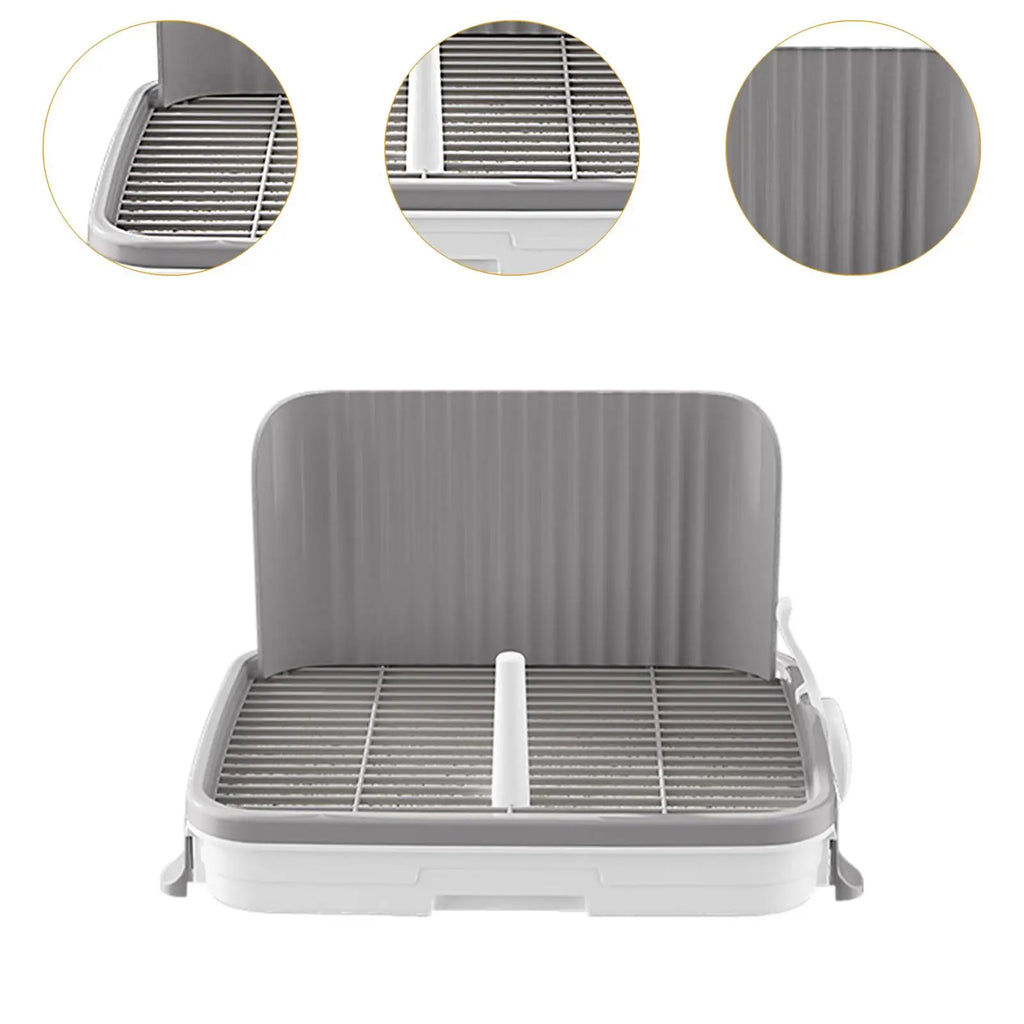 Dog Potty Training Tray – Puppy Pee Pad Holder, Mesh Toilet for Small Pets