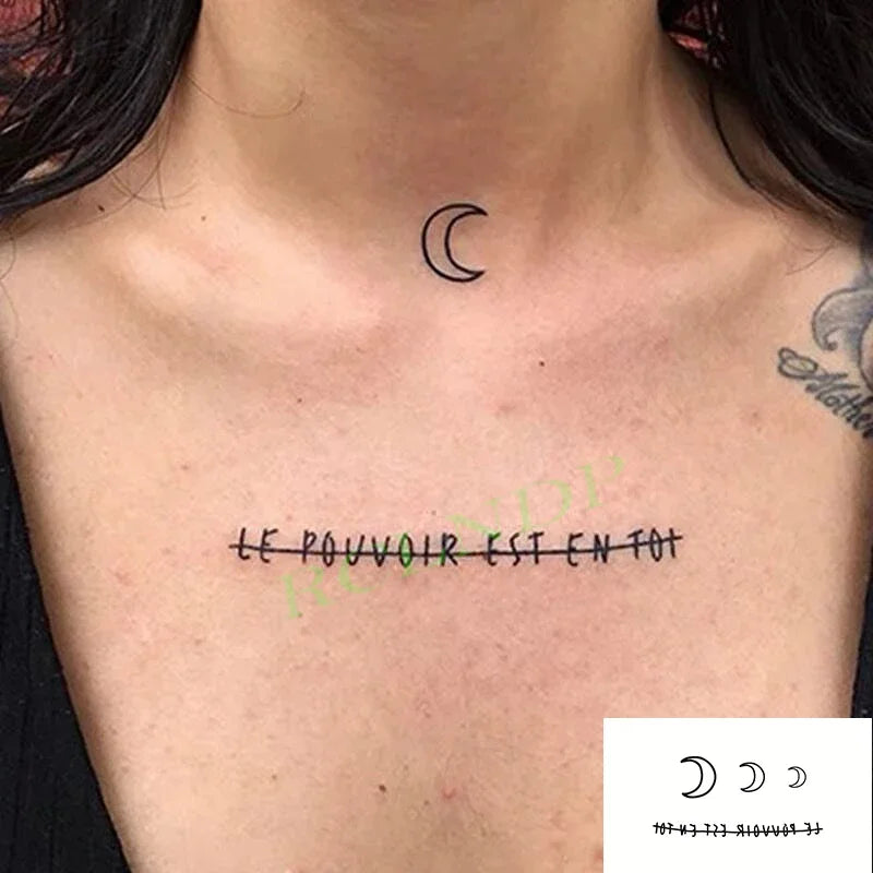 Waterproof Temporary Tattoo – Heartbeat Line, Small, Body Art for Women & Girls