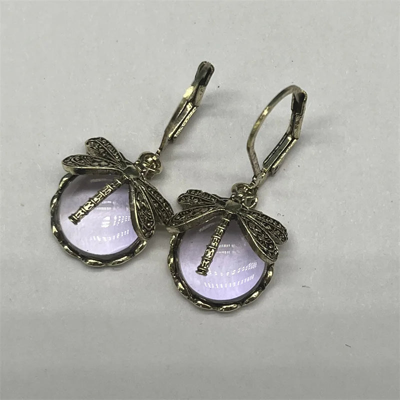 Libellule Vintage – Dragonfly Drop Earrings