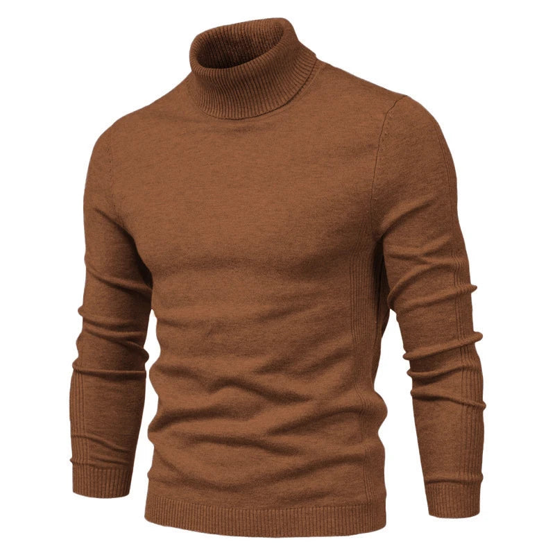 Men's Turtleneck Sweater 2021 – Casual, Solid Color, Warm, Slim Fit, Long Sleeve, High Quality