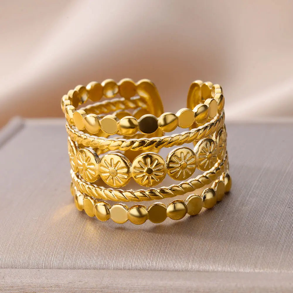 Gold Color Turkish Evil Eye Ring for Women