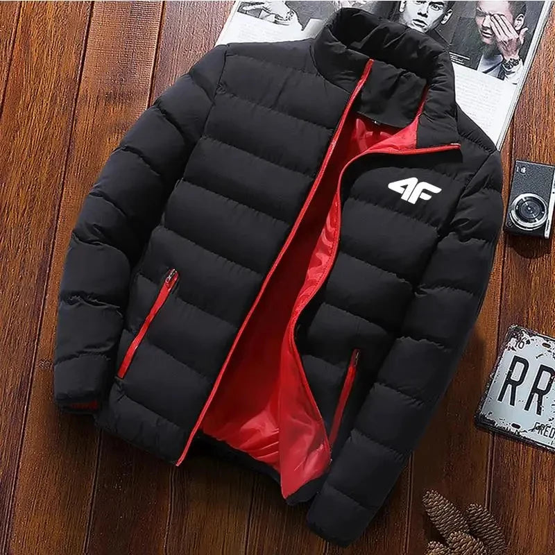 Men's Cotton Coat – Casual, Lightweight, Warm, Stand Collar, High Quality