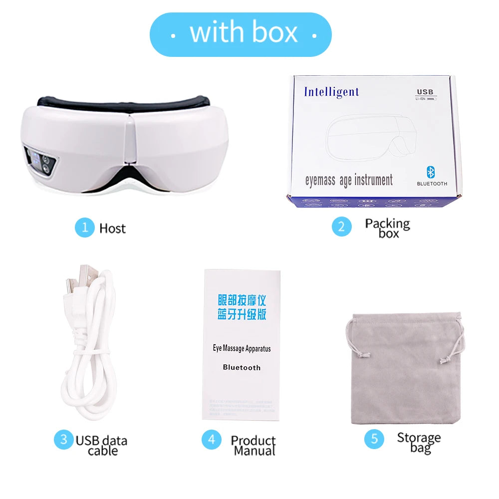 Smart Vibration Eye Massager – Airbag Compress, Bluetooth Music, Eye Relaxation & Fatigue Relief Sleeping Mask